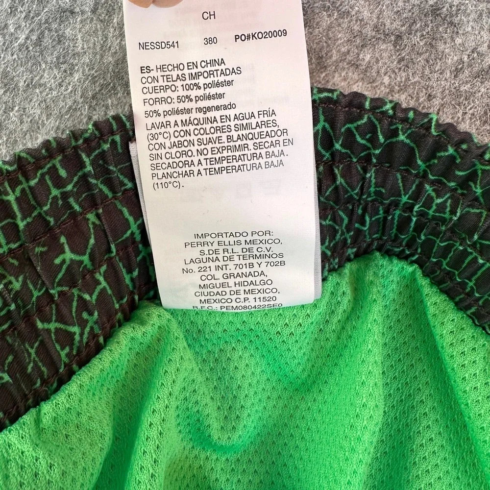Nike Mens Swim Trunks Small Green Purple Grid Gradient Swoosh NESSD541-380 NEW